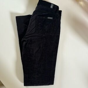 Velvet skinny jean 7 for all man kind size 25 black